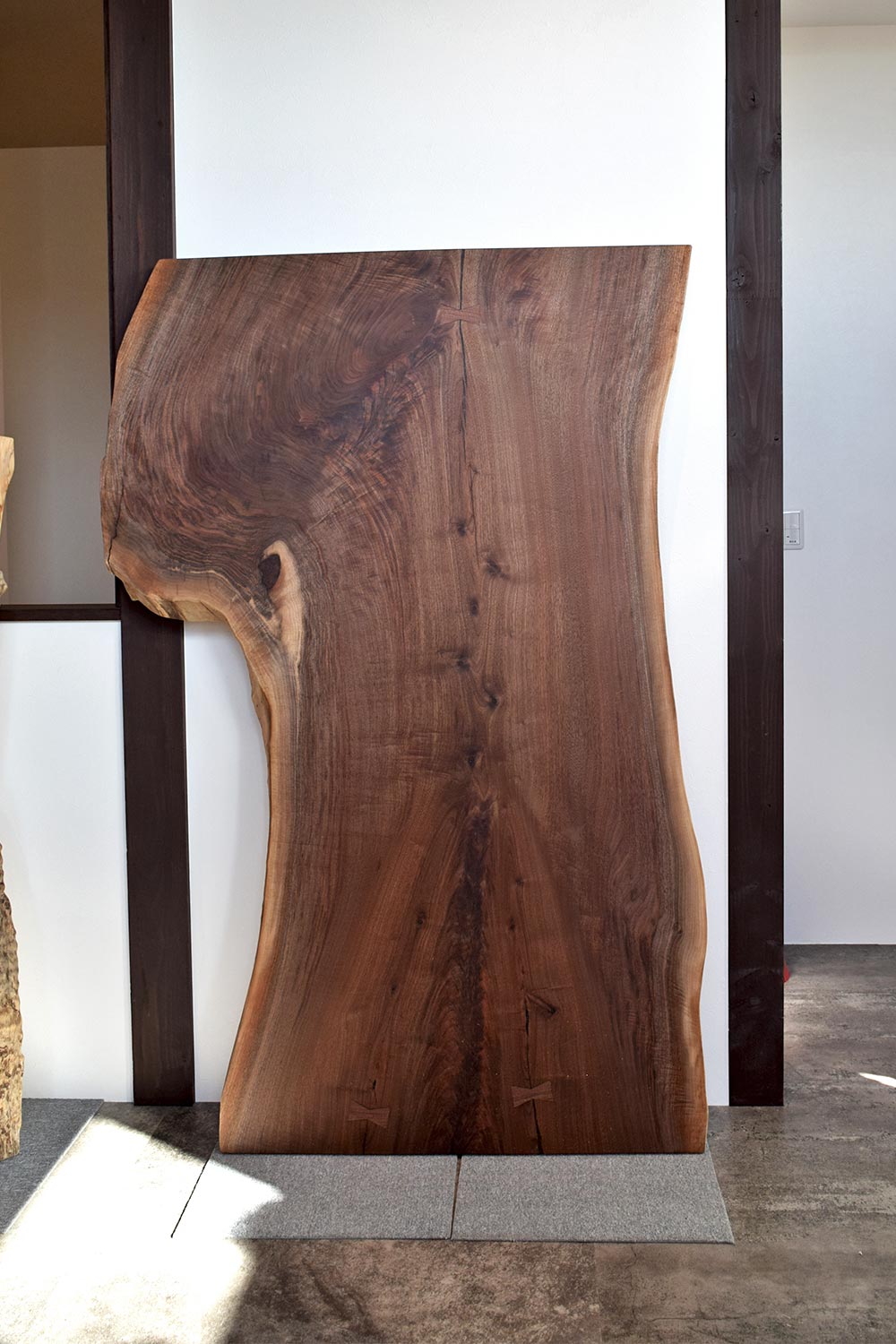 91TMI3180/6 ウォルナット 一枚板 一枚板ダイニングテーブル