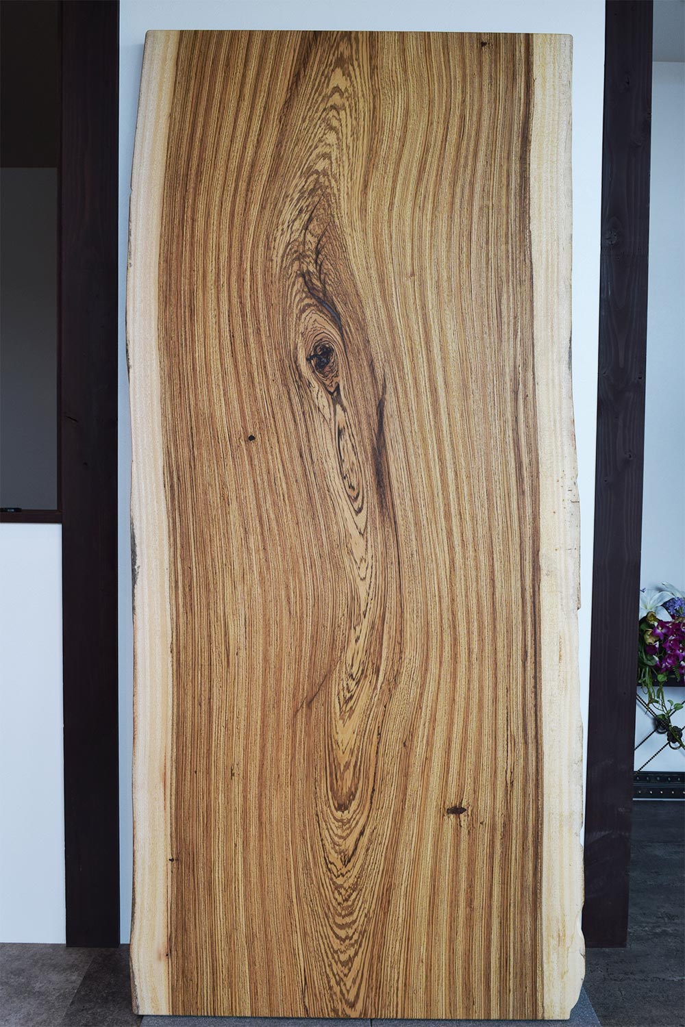 TMI190320/6 ゼブラウッド 一枚板 一枚板ダイニングテーブル