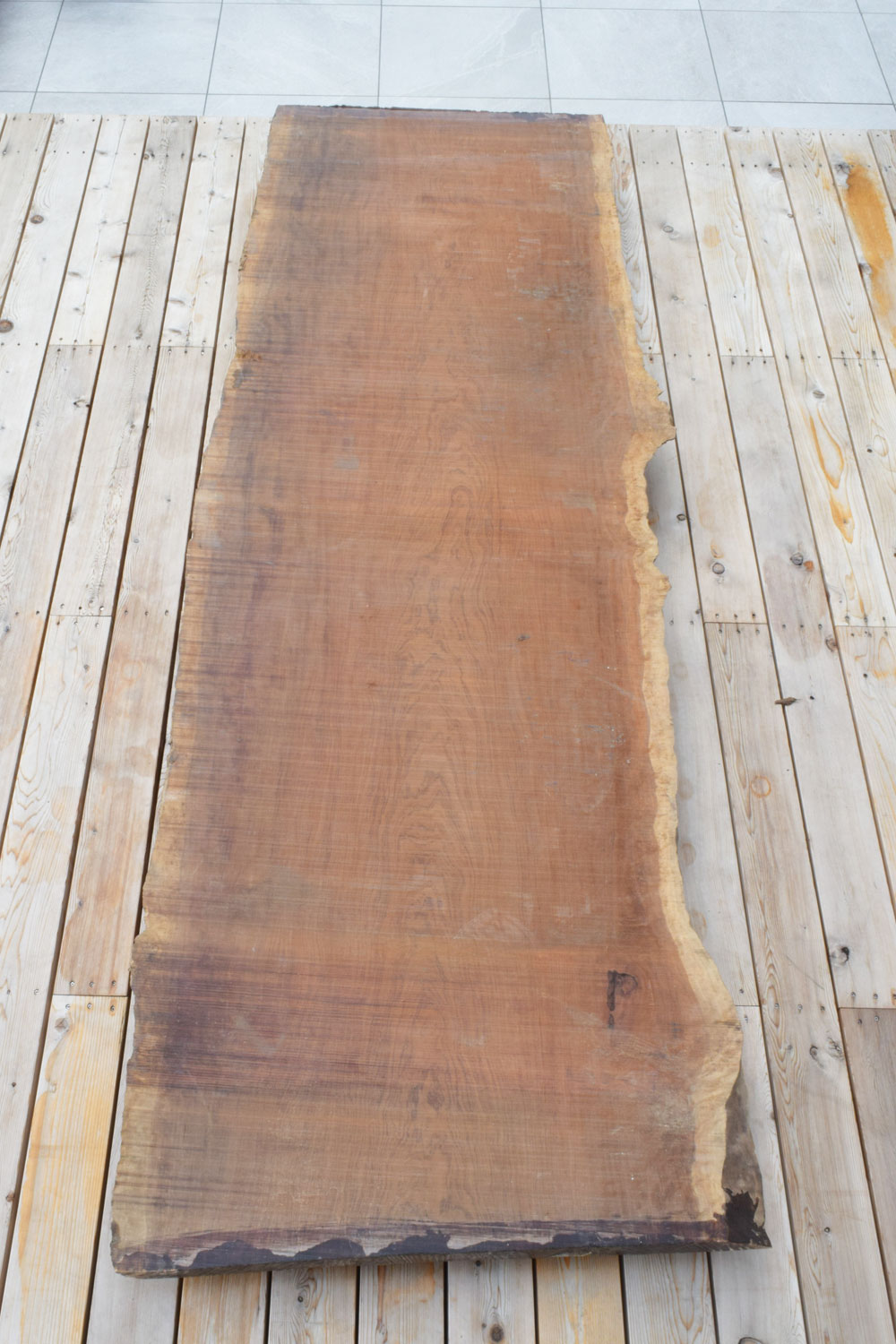 91USG9190/13 ブビンガ 一枚板 一枚板ダイニングテーブル