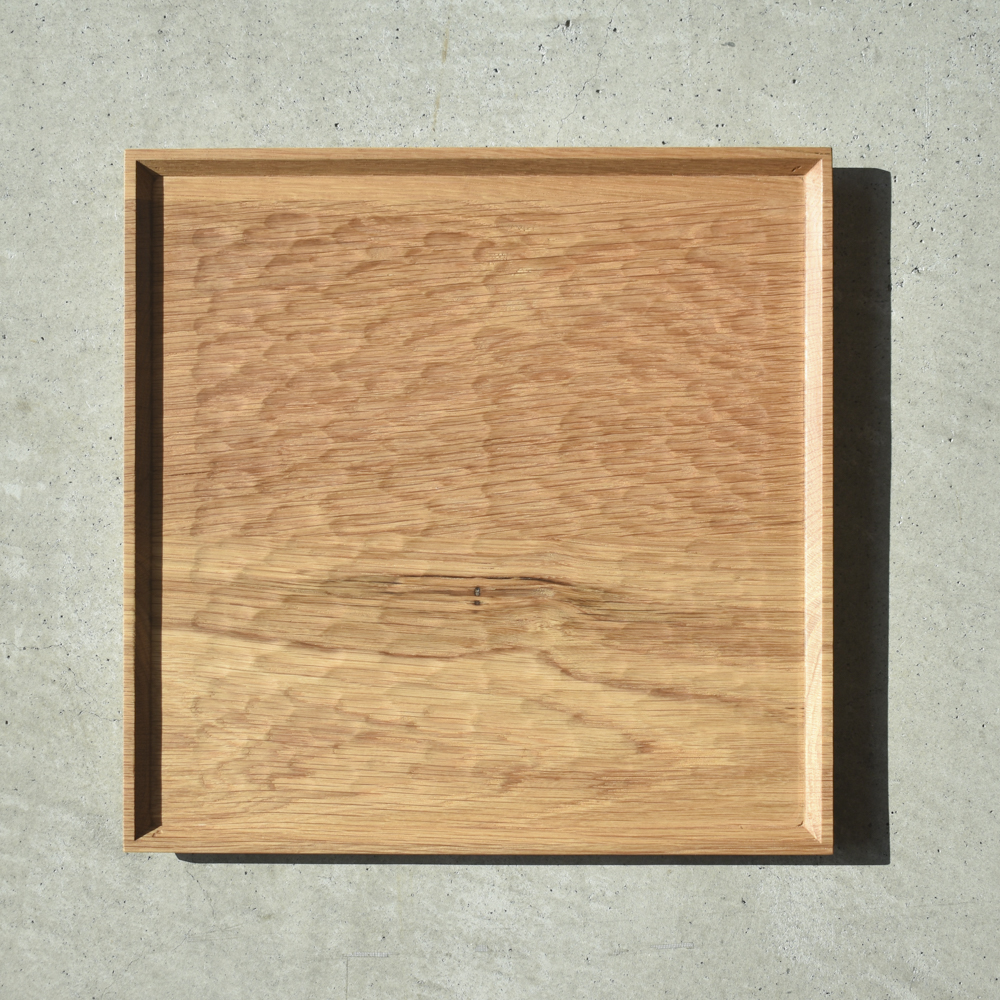 スタッキングトレー（オーク・なぐり加工）