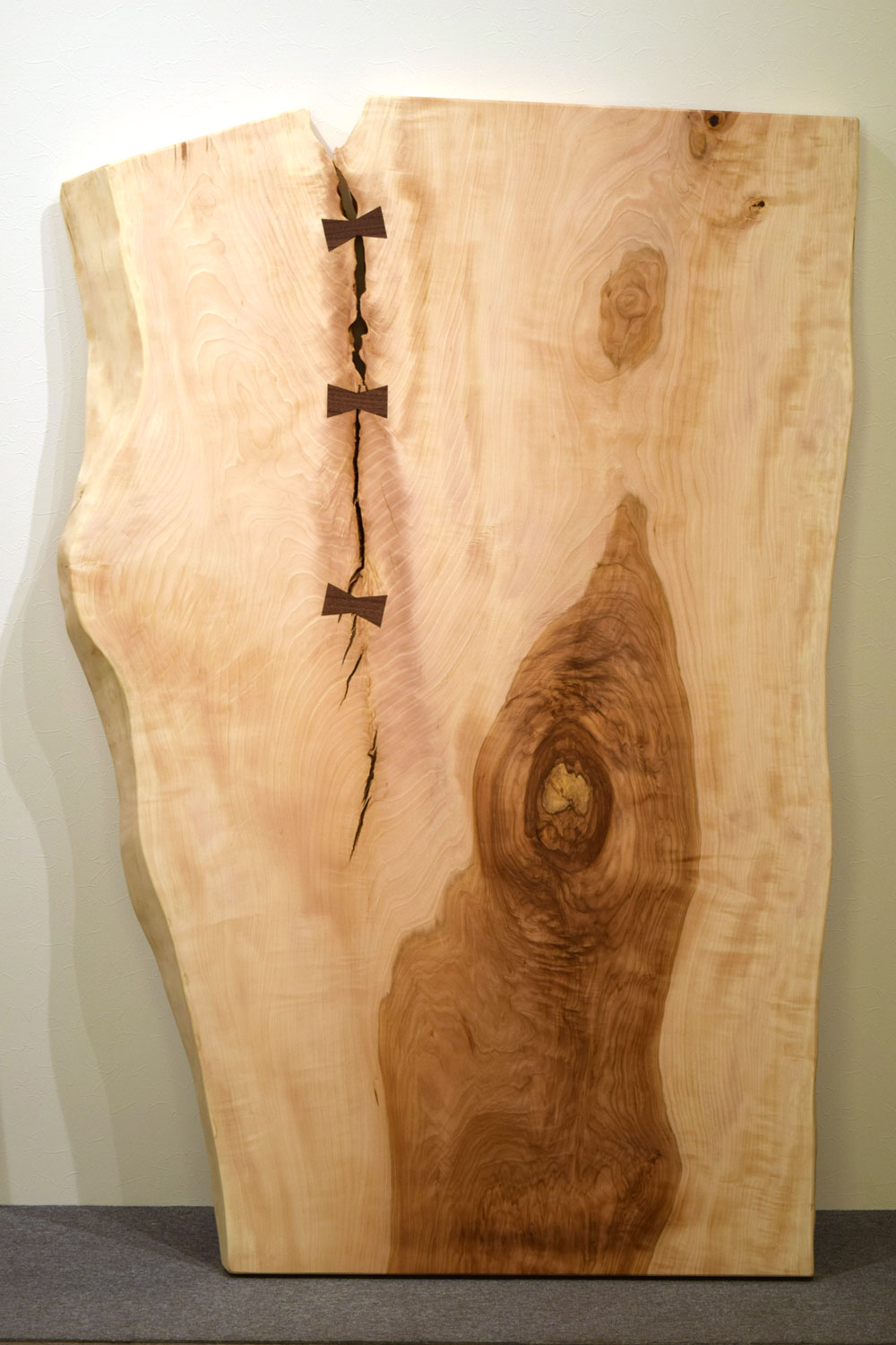 91USG9190/6 栃 一枚板 一枚板ダイニングテーブル