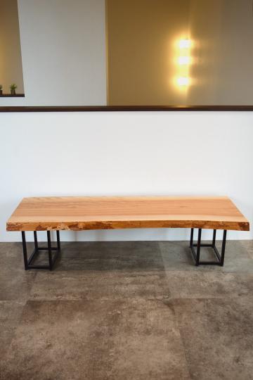 02USG1220/10 樺（ベンチ） 一枚板 一枚板カウンター 家具