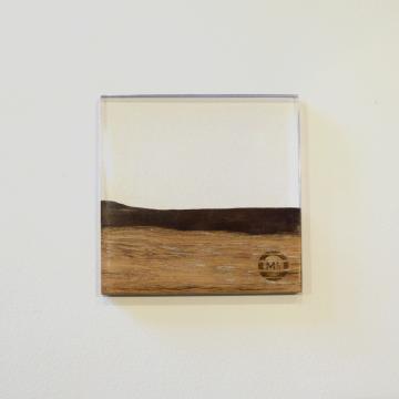 gd0043 レジンコースター　無色クリア×チーク レジン商品 雑貨 コースター コースター