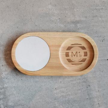 gd0051 珪藻土コースター（オーク）