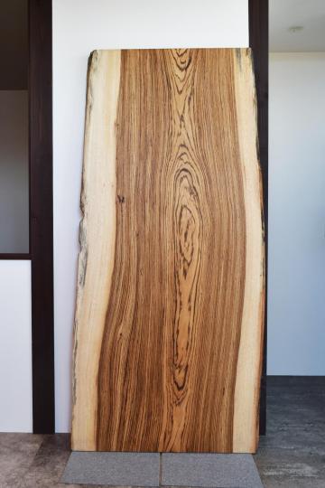 ゼブラウッド 一枚板 天然木 テーブル用 ゼブラウッド 一枚板 一枚板ダイニングテーブル | 天然木材工房 村上一枚板