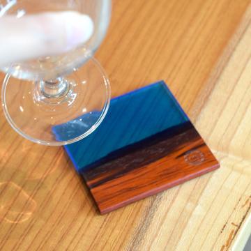 gd0070 レジンコースター ブルークリア×ココボロ レジン商品 雑貨 コースター コースター