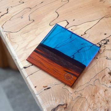 gd0070 レジンコースター ブルークリア×ココボロ レジン商品 雑貨 コースター コースター