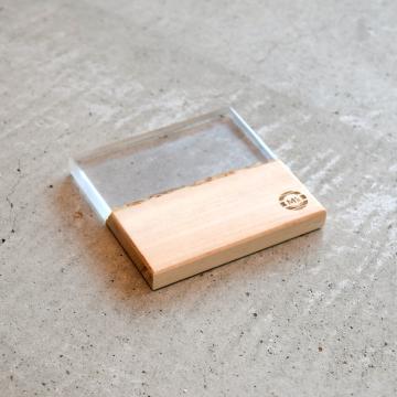 gd0072 レジンコースター 無色クリア×栃 レジン商品 雑貨 コースター コースター