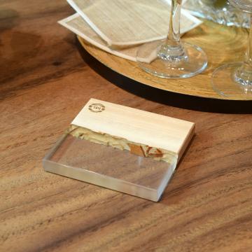 gd0072 レジンコースター 無色クリア×栃 レジン商品 雑貨 コースター コースター