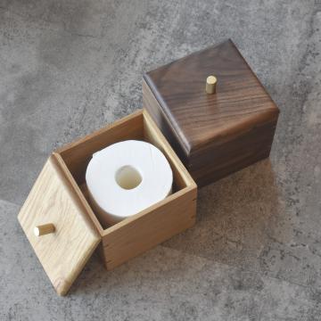 gd0090 トイレットペーパーケース(ウォールナット) 雑貨 トレイ・箱物