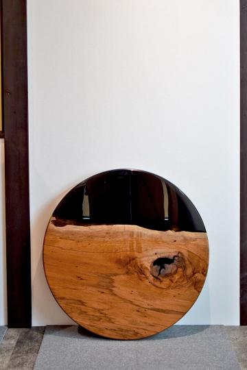 02USG1220/7 赤樫 一枚板 レジン商品 一枚板リビングテーブル その他テーブル