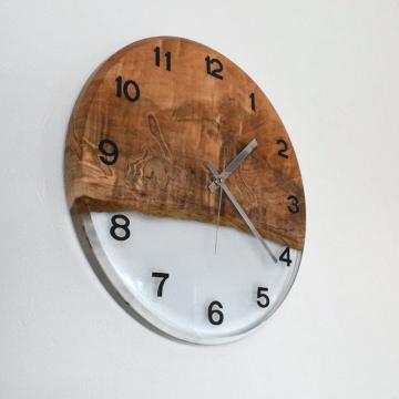 gd0076 レジン時計　無色クリア×楓 レジン商品 雑貨 時計 時計