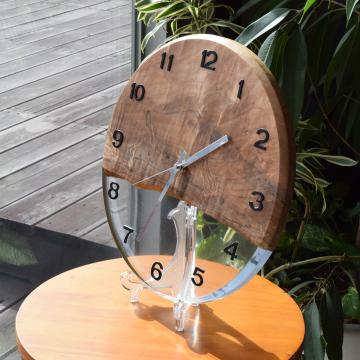 gd0076 レジン時計　無色クリア×楓 レジン商品 雑貨 時計 時計