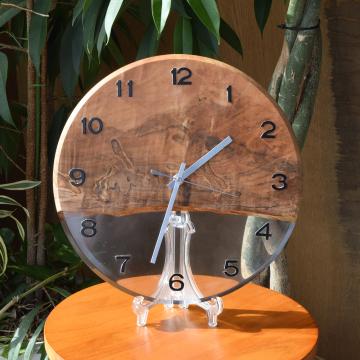 gd0076 レジン時計　無色クリア×楓 レジン商品 雑貨 時計 時計